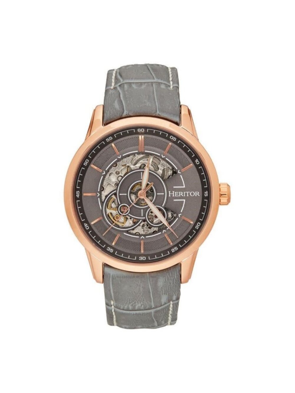 NWT Heritor Davies Automatic Grey Dial Men's Watch